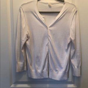 J.crew white cardigan